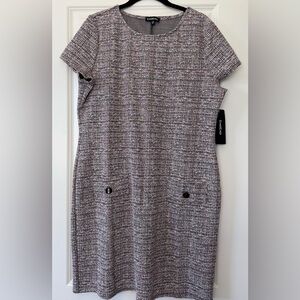 Bebe Women's Tweed Midi Dress - Black, White, Pink